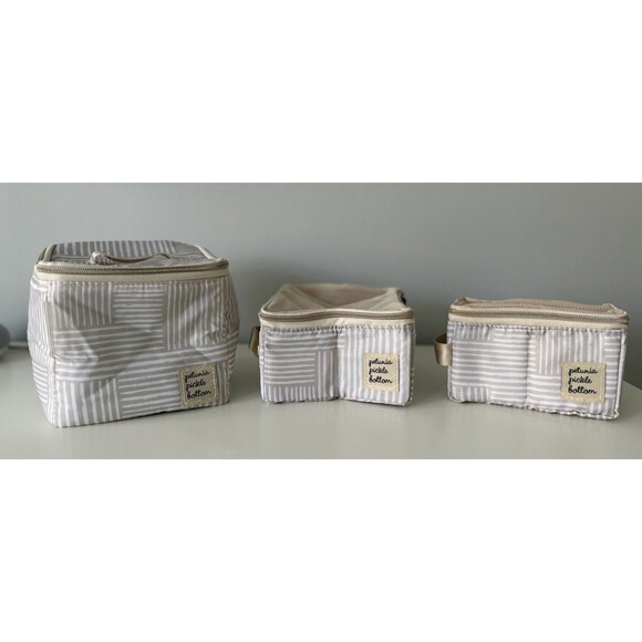 Petunia Pickle Bottom Handbags - Petunia Pickle Bottom Checker Stitch Zippered Packing Cubes Lot of 3 Essentials
